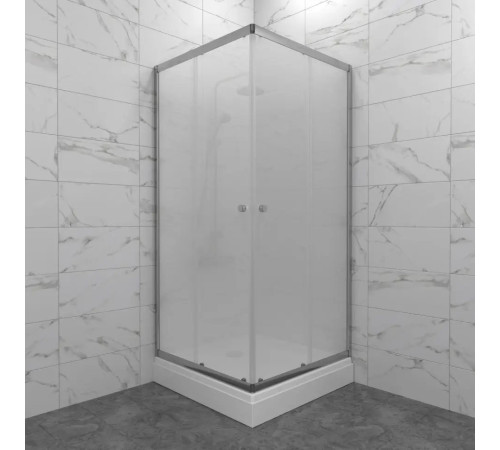 Душевой уголок Triton Вента Хром Вельвет А1 90х90 с поддоном (000003074)