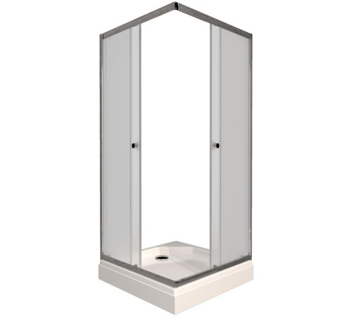 Душевой уголок Triton Вента Хром Вельвет А1 90х90 с поддоном (000003074)