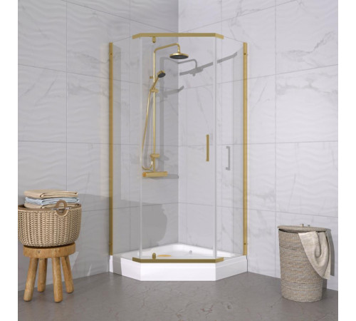 Душевой уголок Triton Дека Голд 90х90 с поддоном (000003362)