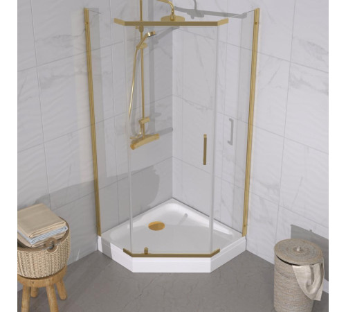 Душевой уголок Triton Дека Голд 90х90 с поддоном (000003362)