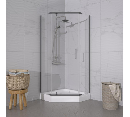 Душевой уголок Triton Дека Графит 90х90 с поддоном (000003368)