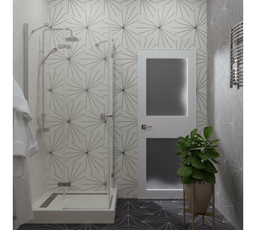 Душевой уголок Triton Дельта Хром А1 90х90 с поддоном (000001856)