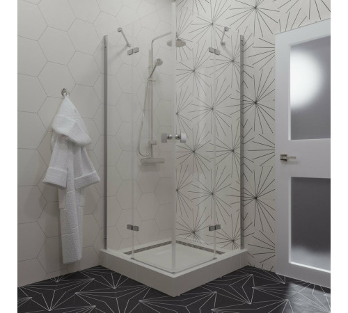 Душевой уголок Triton Дельта Хром А1 90х90 с поддоном (000001856)