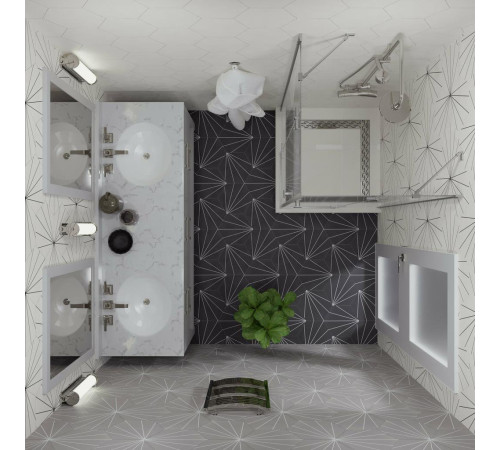 Душевой уголок Triton Дельта Хром А1 90х90 с поддоном (000001856)