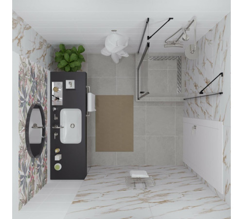 Душевой уголок Triton Йота Блэк А1 90х90 без поддона (000001850)