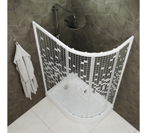 Душевой уголок Triton Коралл А1 (мозаика) 120х80 левый с поддоном (000000762)