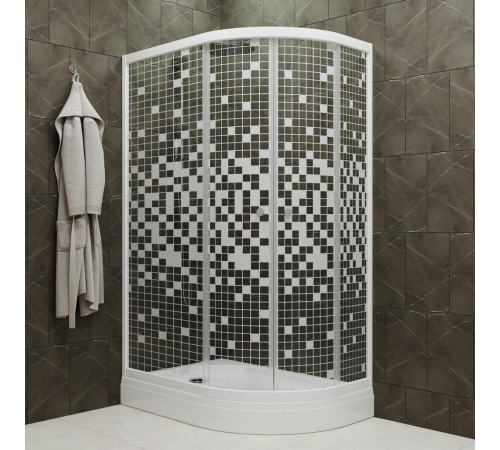 Душевой уголок Triton Коралл А1 (мозаика) 120х80 левый с поддоном (000000762)