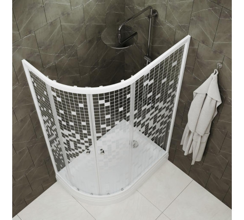 Душевой уголок Triton Коралл А1 (мозаика) 120х80 правый с поддоном (000000763)