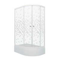 Душевой уголок Triton Коралл В1 (мозаика) 120х80 левый с поддоном (000000764)