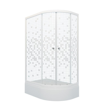 Душевой уголок Triton Коралл В1 (мозаика) 120х80 левый с поддоном (000000764)