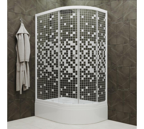Душевой уголок Triton Коралл В1 (мозаика) 120х80 левый с поддоном (000000764)