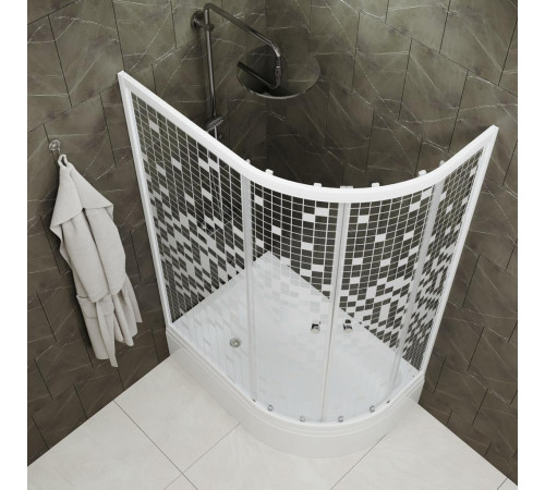 Душевой уголок Triton Коралл В1 (мозаика) 120х80 левый с поддоном (000000764)