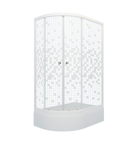 Душевой уголок Triton Коралл В1 (мозаика) 120х80 правый с поддоном (000000765)
