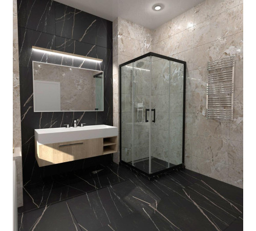 Душевой уголок Triton Фикс-Блэк 80x80 (000003433)