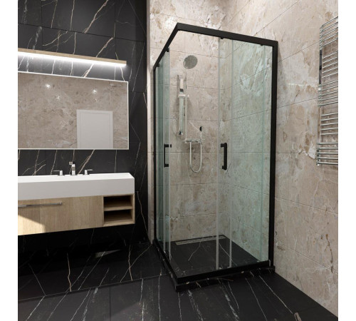 Душевой уголок Triton Фикс-Блэк 80x80 (000003433)