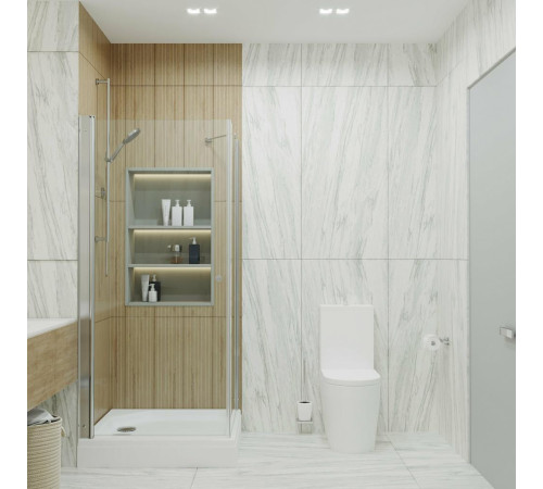 Душевой уголок Triton Форта Хром А1 90х90 с поддоном (000001916)