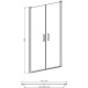 Душевая дверь Adema НАП ДУО / NAP-DUO 100x195 прозрачное стекло (000001076)