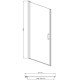 Душевая дверь Adema НАП/NAP 80x195 тонированное стекло (000001081)