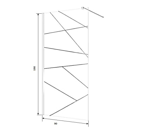 Душевая стенка Cerutti PICK T90 (90x190)