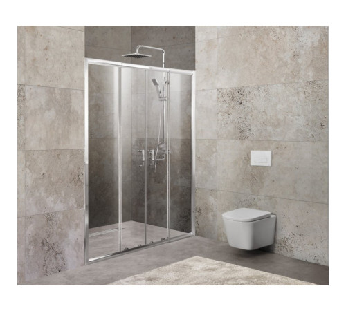 Душевая дверь BELBAGNO UNIQUE-BF-2-150/180-P-Cr