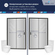 Душевая дверь RGW CL-14-В (32091411-14)  110х185 черный профиль прозрачное стекло