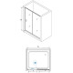Душевая дверь RGW PA-016B (350801612-14) 120х195  черный профиль прозрачное стекло