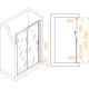 Душевая дверь RGW PA-016B (350801613-24) 130х195  черный профиль матовое стекло