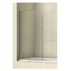 Стеклянная душевая шторка для ванны WeltWasser WW100 100T1-80  (10000001222)   80*140 хромированный профиль прозрачное стекло