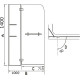 Стеклянная душевая шторка для ванны WeltWasser WW100 100D2AK-100  (10000001237)   100*140 хромированный профиль прозрачное стекло
