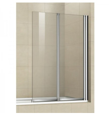 Стеклянная душевая шторка для ванны WeltWasser WW100 100Z2-80  (10000002763)   80*140 хромированный профиль прозрачное стекло