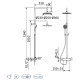 Душевая стойка Bruma Lusitano 1072821ST Satinox  ультра тонкая