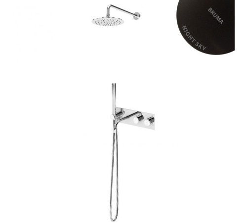 Душевая система скрытого монтажа Bruma Lusitano 1383102NS Night Sky термостатическая с изливом