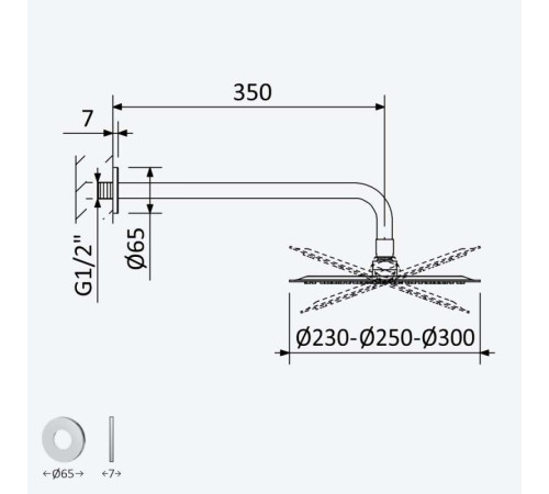 Душевая система скрытого монтажа Bruma Adagio Set 1455264NS+1455916NS+ 1671301NS Night Sky (3 в 1)