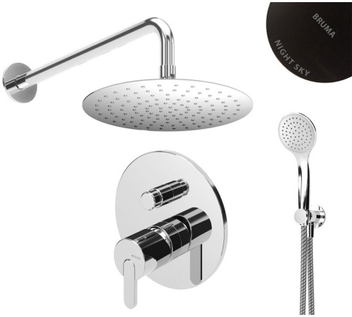 Душевая система скрытого монтажа Bruma Adagio Set 1455264NS+1455916NS+ 1671301NS Night Sky (3 в 1)