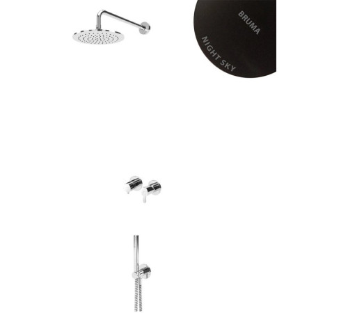 Душевая система скрытого монтажа Bruma Elo Leaf Night Sky 1673608NS