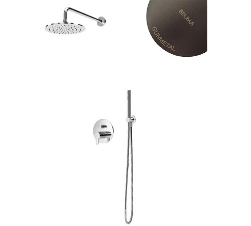 Душевая система скрытого монтажа Bruma Elo Leaf Gunmetal 1677221MG