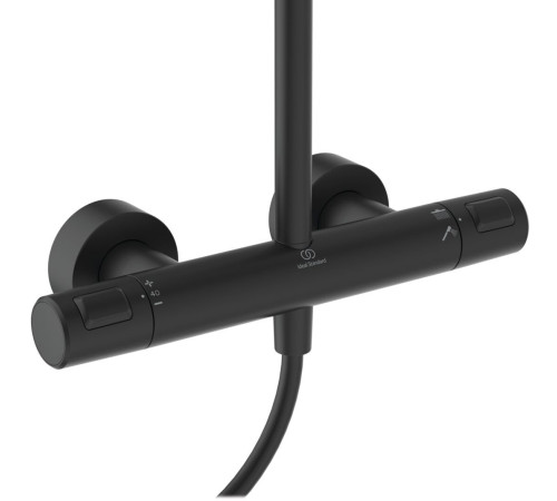 Душевая стойка Ideal Standard CERATHERM T25+ A7210XG с термостатом черная матовая