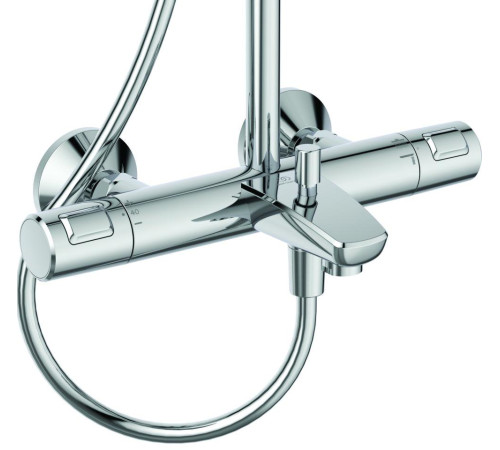 Душевая стойка Ideal Standard CERATHERM T25 A7590AA с термостатом и изливом хром