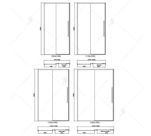 Душевая дверь RGW SV-12-B (32321214-14) 140х195 черный профиль прозрачное стекло