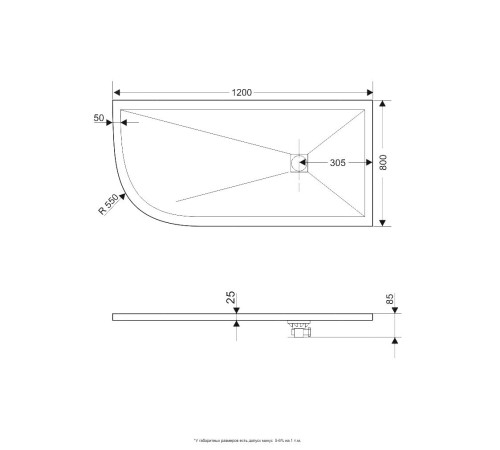 Душевой поддон RGW ST/AR-0128G 120х80 (16154128-02R) правый