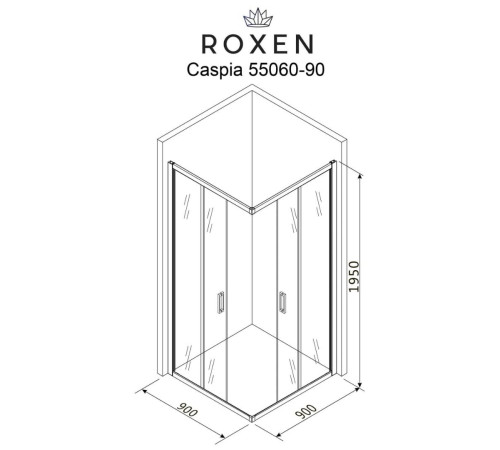 Душевой уголок Roxen Caspia 90x90 Душевой уголок Roxen Caspia 90x90