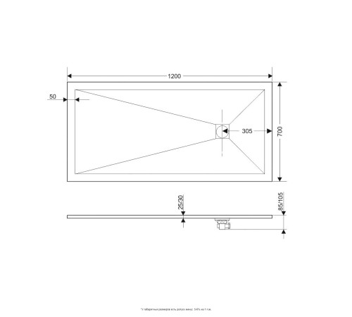 Душевой поддон RGW ST-0127G 70х120 (16152712-02)