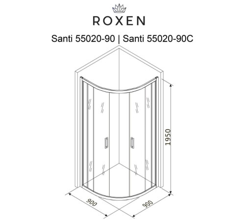 Душевой уголок Roxen Santi 55020-90BC 90x90