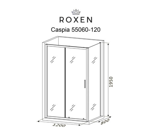 Душевой уголок Roxen Caspia 120x80