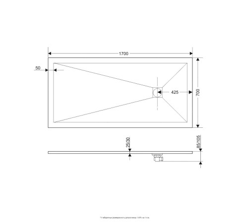 Душевой поддон RGW ST-0177G 70х170 (16152717-02)