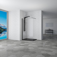 Душевая перегородка RGW WA-010 B (351001008-14) 80х195 черный профиль прозрачное стекло