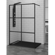Душевая перегородка RGW WA-11-B (35101190-84)  90х200 черный профиль прозрачное стекло