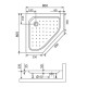 Душевой поддон RGW STYLE TR 80х80 (16180588-11)