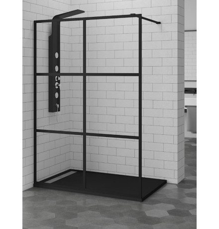 Душевая перегородка RGW WA-11-B (35101180-84) 80х200 черный профиль прозрачное стекло