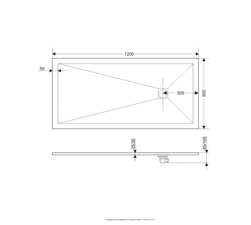 Душевой поддон RGW ST-0129G 90х120 (16152912-02)